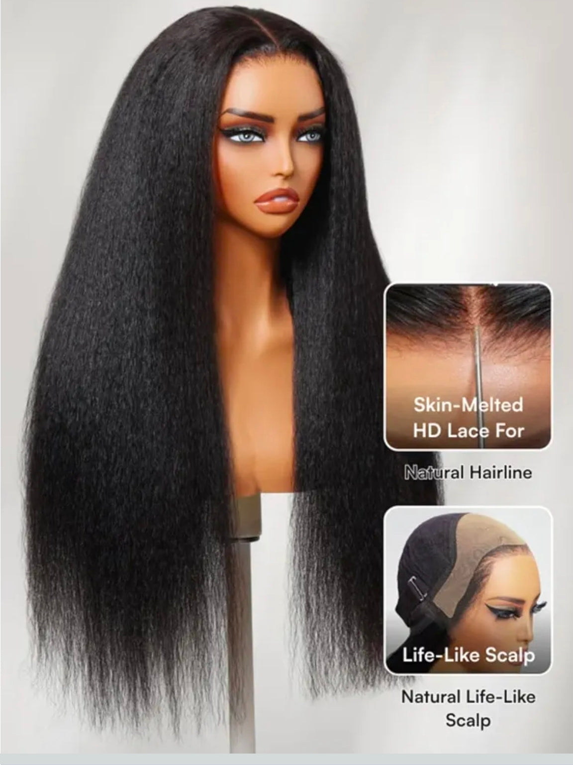 YAKI GLUELESS HUMAN HAIR WIG